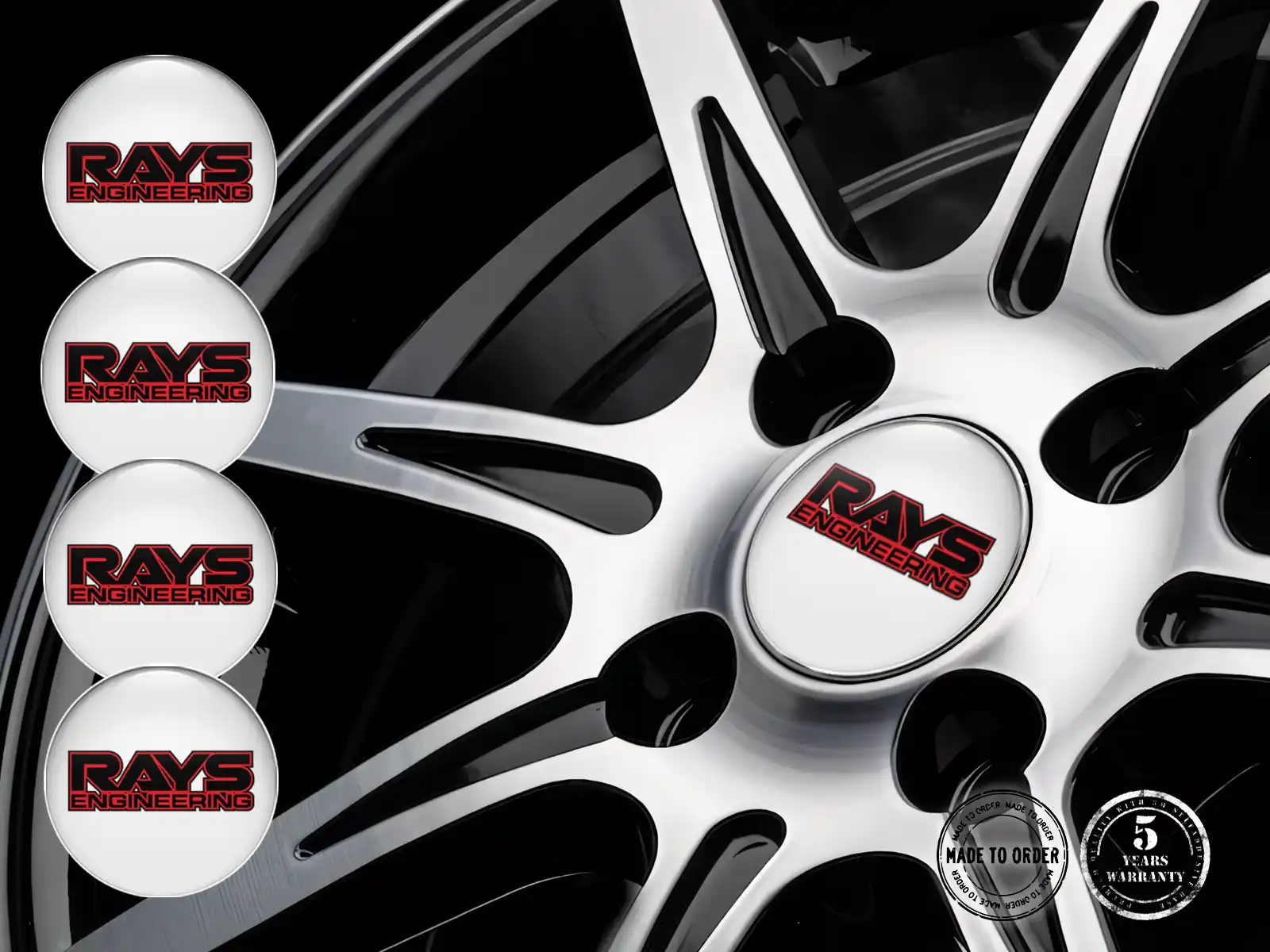 Rays Radaufkleber Logo Epoxy Dome Edition
